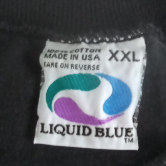 Vintage 1996 Liquid Blue "Cats suck Blues at the Crossroads"  T-Shirt - Picture 6 of 12